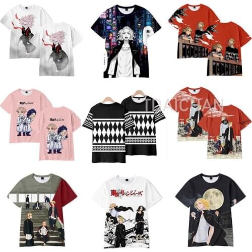 Anime Tokyo Revengers 3D Fashion Design Cosplay Costume T-Shirt Cartoon Boys Girls Short Sleeves Kid Adult Streetwear Summer Top