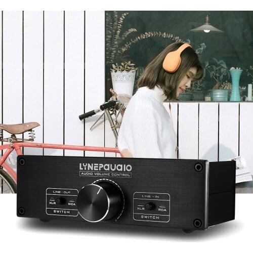 KYYSLB A967 Lossless Full Balance Passive Preamp Regulator Active Speaker Volume Adjustment Controller 2 In 2 Out Switch