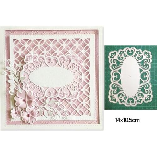 Craft dies metal cutting dies cut die mold Flower Lace Background Frame Scrapbooking paper knife mould blade punch stencils dies