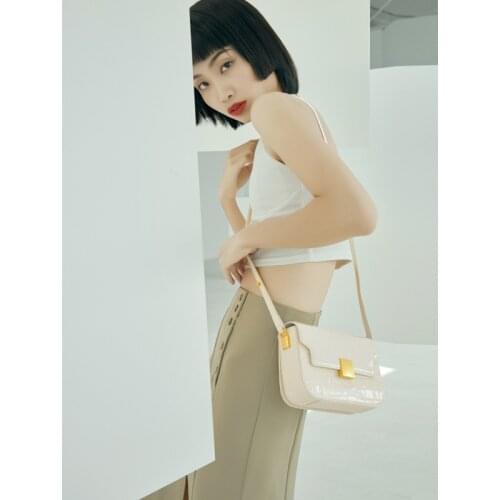 OUSSON Fashion Exquisite Womens Shoulder Bags Large Capacity Crossbody Bag French Style Leather Underarm Bag