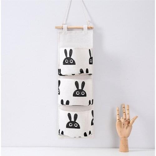 Wall Hanging Storage Bag Over The Door Organizer 3 Pockets Hanging Storage Bag for Home Bedroom