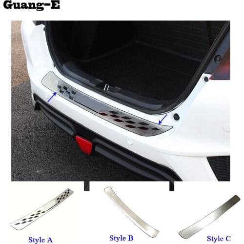 Car External Rear Bumper Trim Frame Styling Cover Detector Stainless Steel Plate Pedal For Honda Fit Jazz 2014 2015 2016 2017