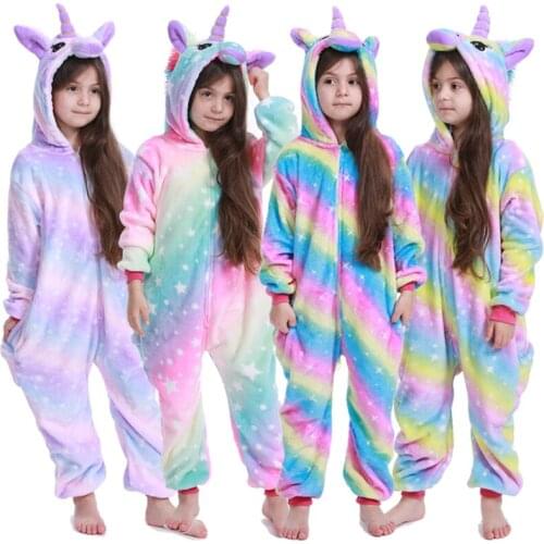 Kigurumi Pajamas Unicorn For Children Baby Girls Pyjamas Boys Sleepwear Animal Deer Licorne Onesie Kids Costume Jumpsuit Winter