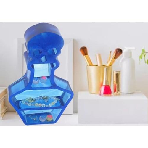 Bottle Shaped Organizer Rack Epoxy Resin Mold Jewelry Makeup Storage Box Shelf Display Stand Tray Silicone Mould DIY Crafts