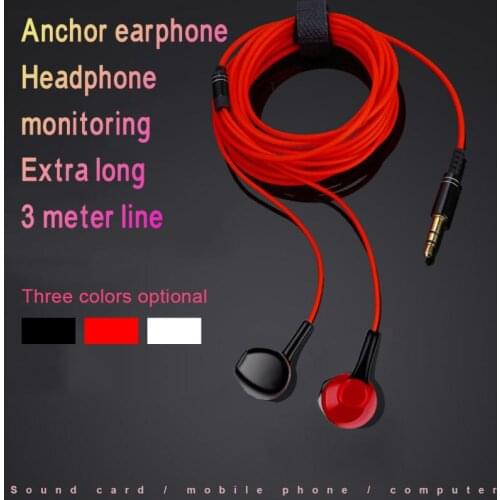 Gaming Wired Earphones 3 Meter cable in ear monitor Headphones Stereo Music Earbud with mic for xiaomi huawei phone pc MP3