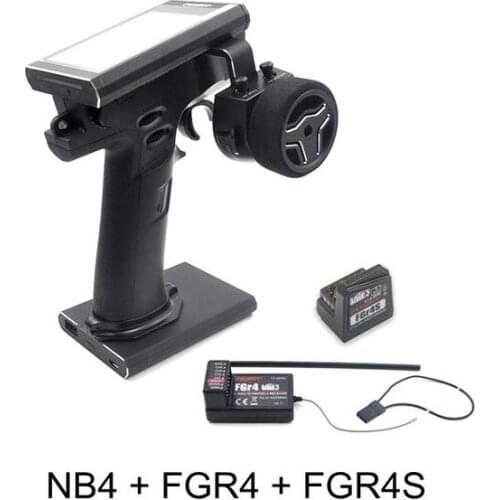 Flysky FS NB4 2.4G 4CH Noble Radio Transmitter w/ FGR4 FGR4S 2pcs receivers HVGA 3.5" TFT Color Screen for RC Car Boat