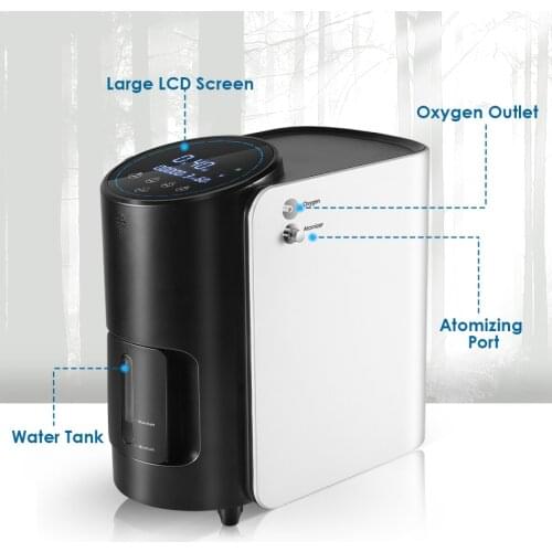 EU US Stock 1-7L/min Adjustable Home Atomization for Elderly Pregnant Mini Oxygen Generator Machine Oxygen Concentrator