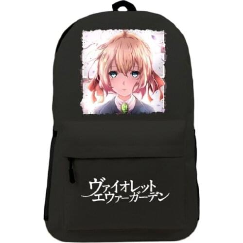Unisex Anime Violet Evergarden Claudia Rucksack Casual School Student Backpacks