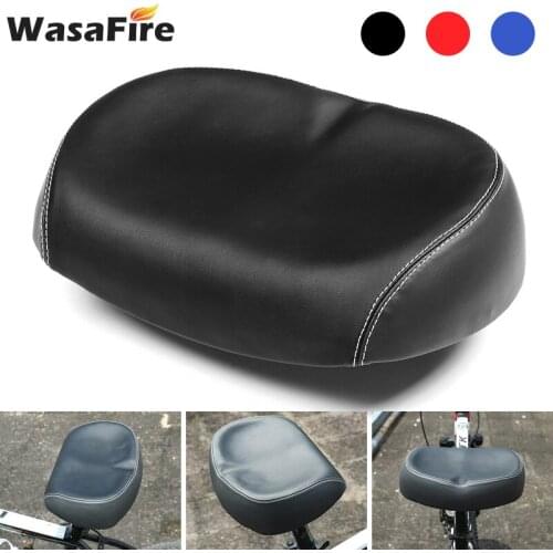 Bicycle Saddle Wide Large Cycling Noseless Soft PU Seat Shock-absorbing Widen Cushion MTB Road Bike Seat Accessories