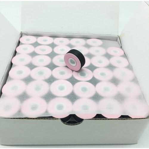 Embroidery Machine black Pre-wound Bobbin Thread Paper Side Type L 75D/2 144PCS/BOX bobbin thread