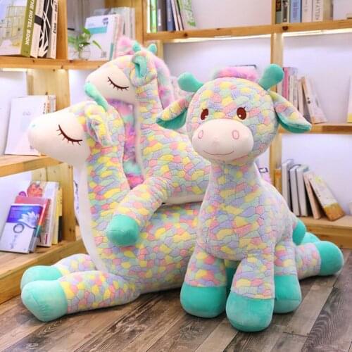 1pc 30-90cm Kawaii Giraffe Plush Soft Sika Deer Pillow Cute Stuffed Animal Toys Doll Lovely Toys for Kids Girls Valentines Gift