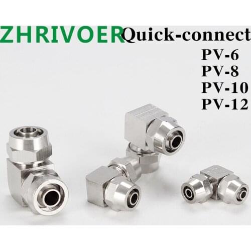 1 pcs Hose Tube 90 Degree Elbow Air Pneumatic Fast Twist Fitting Quick Connector OD 6mm 8mm 10mm 12mm