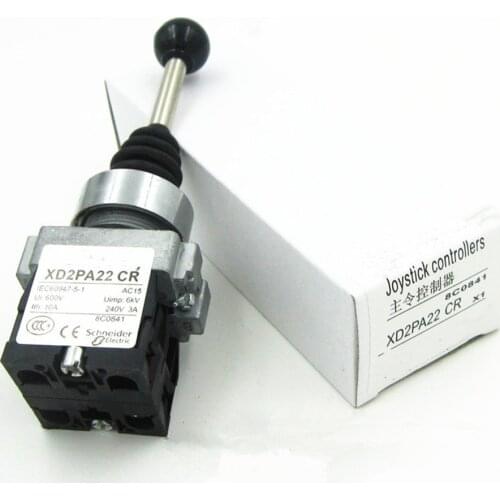 1Pc XD2PA22CR 2NO 2Positions Momentary Spring Return Wobble Stick Joystick Replace Telemecanique