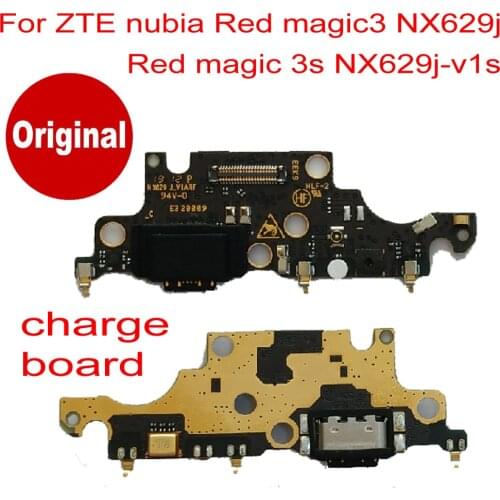 100% Original Best For nubia Red magic3 NX629j Microphone Module USB Charging Port Charge Board Flex Cable Connector NX629j-v1s