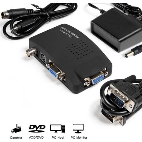 1080P BNC /CVBS//TV S-video VGA To VGA Video Converter Adapter Box