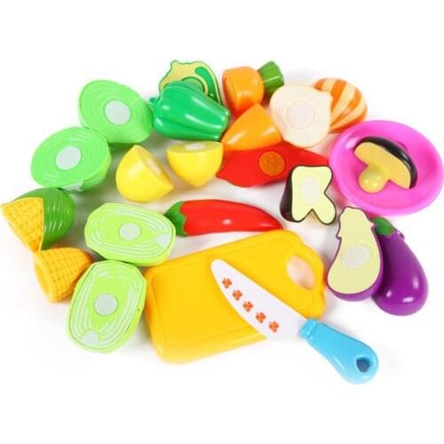 13pcs puzzle education toy Vegetables Baby Play Toys Children Simulated Food Plastic Fruit Vegetable Girl Educational Puzzle