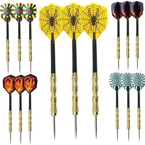 15pcs Copper Plating Darts Needle Slim Barrel With Nice Dart Flights Set Professional Dartboard Accessories