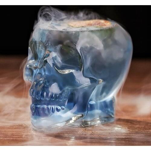 2Pcs Skull Wine Glass Lead-Free Clear 80/160/360 ML Cooktail Beer Coffee Water Whiskey Brandy Drinkware For Bar Party Home Gifts