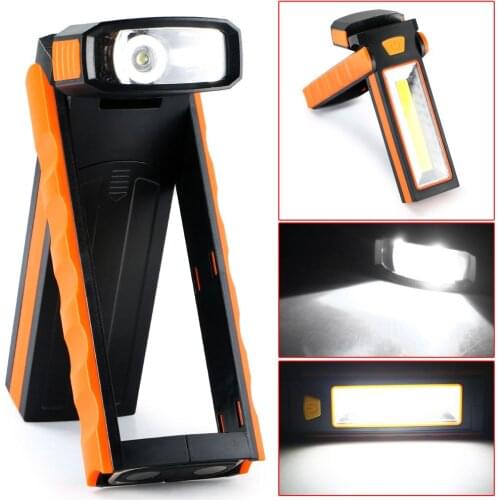 3W 1PCS Super Bright AAA Adjustable COB LED Work Light Inspection Lamp Hand Torch Magnetic Camping Tent Lantern With Hook Magnet