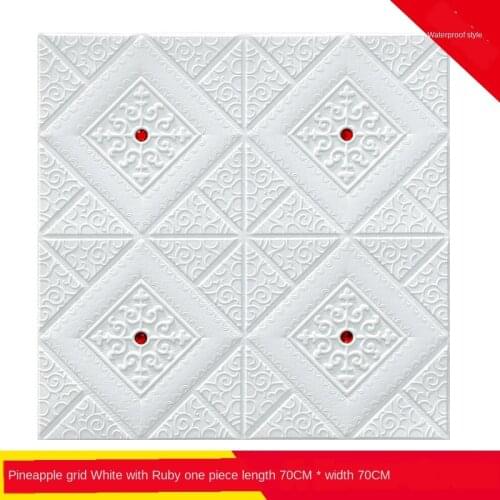 3D Pineapple Grid Sticker Diamond 3D Wall Stickers Self Adhesive Foam For TV Background Kids Living Room Waterproof Wall Sticker