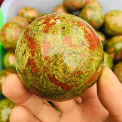4-5cm Natural rare Take the green stone quartz crystal ball home decoration natural stone cutting and polishing 1pc