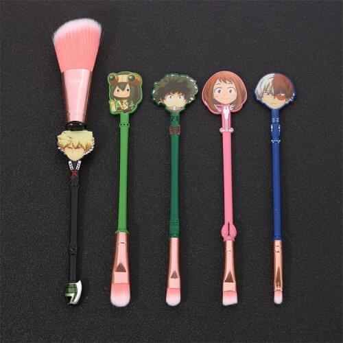 Free Shipping 5pcs/set Japan Anime My Hero Academia Makeup Brushes Cosplay Magic Wand Pro With Bag Wholesale