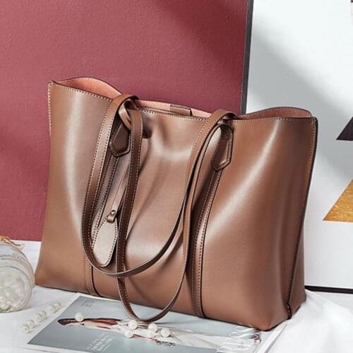 Brand Genuine Leather Women bag Handbag High quality Cow Leather Womens Shoulder bags Tassel Casual Tote Lady bag 2020 New