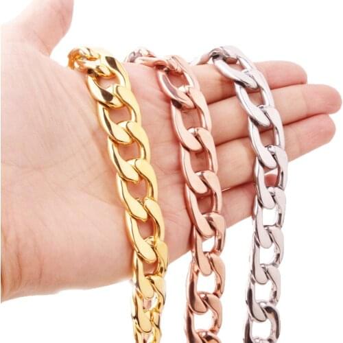 Stainless Steel Necklace For Men on the Neck Chain Cuban Link Chain Steampunk Style Jewelry Accessories Hip Hop Male Boys Gift