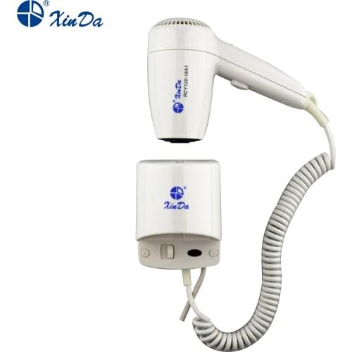 Hair Dryer The XINDA RCY-120 18A Home & Hotel Convenience Mounted Base with Safety Switch ABS White Hair Dryer
