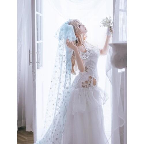 Customized Girls Frontline KP-31 Suomi Cosplay costume Suomi wedding dress white dresses female