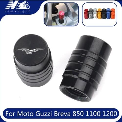 For Moto Guzzi Breva 850 1100 1200 GRISO BREVA 1100 NORGE 1200 GT8V BREVA 750 Wheel Tire Valve Caps CNC Aluminum Airtight Covers