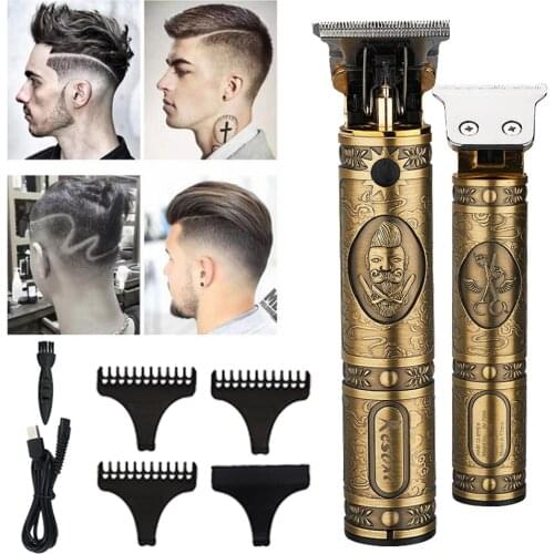 Close-cutting Digital Hairdresser Electric Hair Clipper Professional Barber Men Hair Trimmer Rechargeable 0mm t-blade Machine