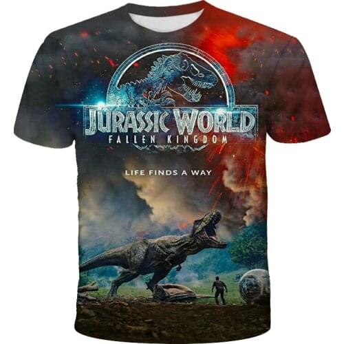 Summer New Jurassic Dinosaur T-Shirt 3d Of Men Classic Dinosaur Game American Street Fashion Casual Male O-Neck Tops Plus Size