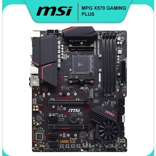 MSI MPG X570 GAMING PLUS Motherboard Socket AM4 DDR4 AMD X570 128GB PCI-E 4.0 9th-Gen AMD Ryzen Desktop MSI X570 Mainboad