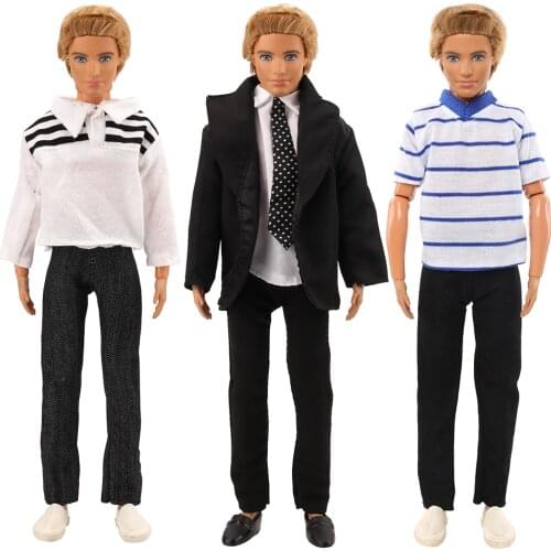 Fashion Handmade 3 items/set Doll Accessories Random Outfit Our Generation Doll Clothes For Ken Best DIY Birthday Gift Kids Toys