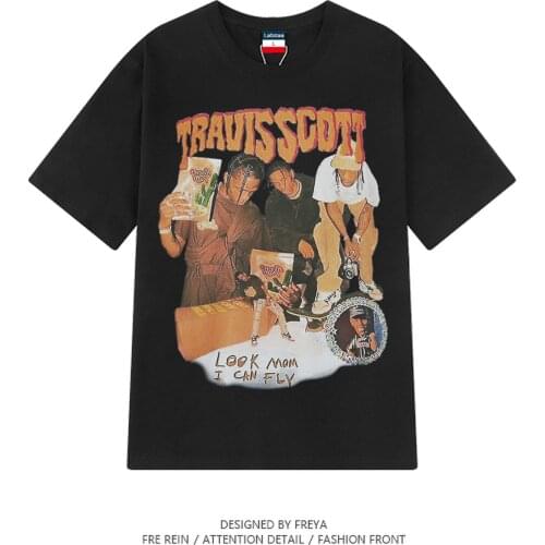 2021 New Summer Women T-shirts High Quality 100% Cotton High Street Round Neck Ladie Tops Loose Plus Size Men T-shirts Unisex