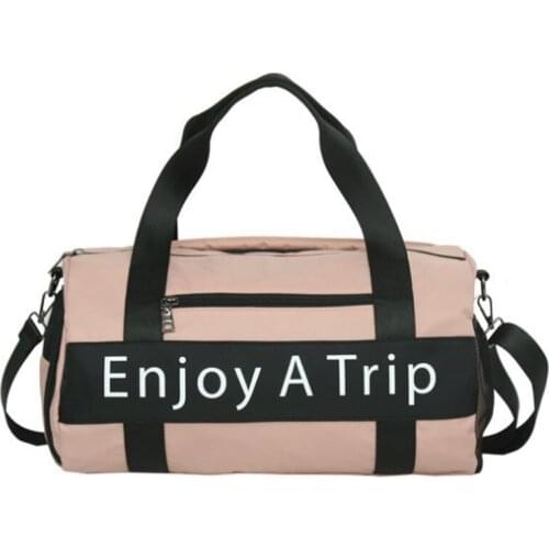 New Fashion Letters Nylon Hand Luggage Organizer Weekend Duffle Bag Dry And Wet Separation Men And Women Travel Bag