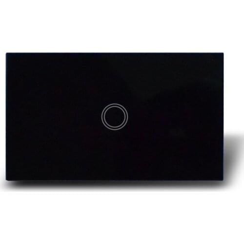 New Fashion 1 Gang 1 Way Crystal Glass Touch Wall Switch with blue LED backlight--US/AU Model