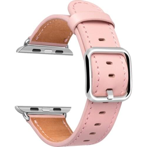Genuine Leather straps for Apple Watch band series 6 5 4 SE Single Tour 38mm 42mm 40mm 44mm ,For iwatch Series 3/2/1 bracelet