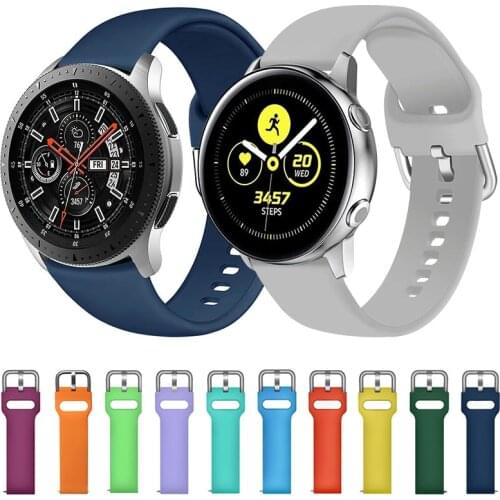 Silicone Watch Strap for Samsung Galaxy Watch 42mm Active 2 gear s3 correas band 20mm 22mm wriststrap for Huami Amazfit ремень