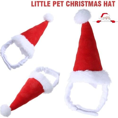 Pet Santa Claus Hat abbit Hamster Guinea Pig Rats Puppy Xmas Cosplay Santa Cap Funny Cute Pet DIY Christmas Party Decorations