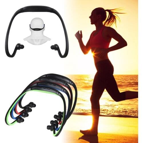 Sports Headset Headset Without Bluetooth Sports Card Headset MP3 Music Player SD TF USB Power Supply Lithium Battery (Black)