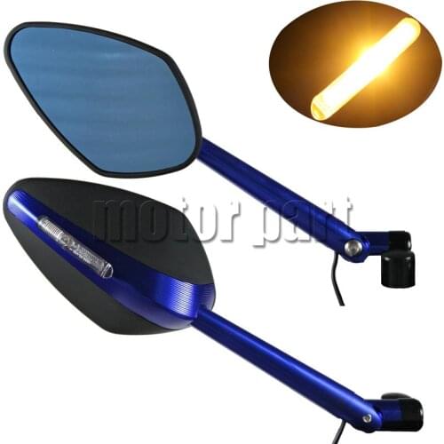 Led Turn Signals Integrated light CNC Rear View Mirrors For Suzuki Bandit TU250 GS500 SV 650 1000 GSXS GSR 750 SFV400 B-King