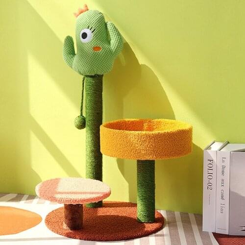Cactus cat climbing rack Cat scratching board cat sleeping cat scratching post cat scratching tree vertical one cat jumping plat