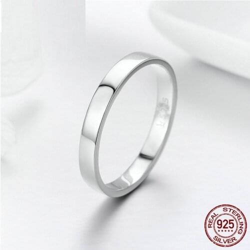 High Quality 925 Sterling Silver Wedding Ring Classic Round Finger Ring Women Wedding Engagement Jewelry Gift SCR343