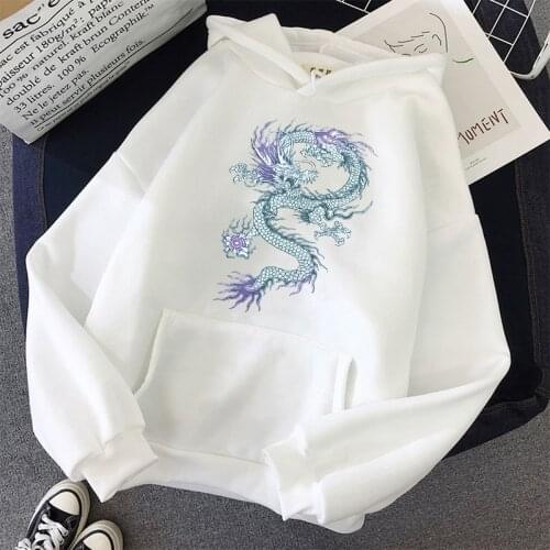 Cool Dragon plus size Print Sweatshirt for Women oversized tops Hoody Pullovers Casual Hoodies harajuku korean style clothes