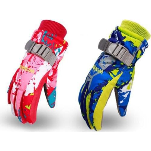 Winter Snow Ski Gloves Girls Boys Adult Waterproof Warm Snow Kids Children Breathable Skiing Snowboard Glove Outdoors Sports