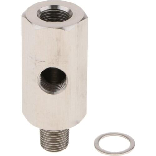1/8' BSPT Oil Pressure Sensor Tee To NPT Adapter Stainless Steel Sensor Repalcement Part for Car Truck