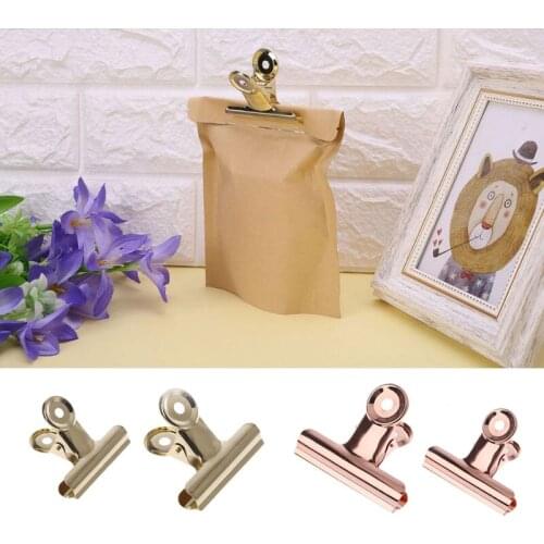 1PC Bulldog Grip Binder Clip Food Sealer Bag Clamp Hanging Paper File Document Ticket Office Kitchen Storage Bags Clips 63/75mm
