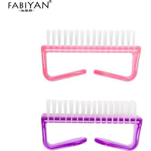 2Pcs/set Nail Art Cleaning Brush Tools File Care Manicure Pedicure Remover Powder Dust Clean Plastic Nail Accessories